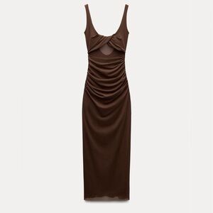 Zara Brown Tulle Dress